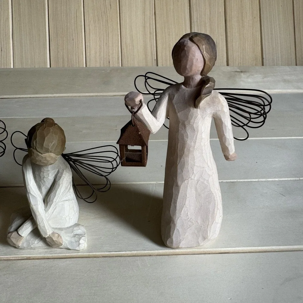Willow Tree Collection Angel Figurines Set of 4 Praying Guardian Lantern - Picture 9 of 11